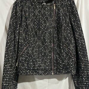 The Limited Black and White Striped Blazer